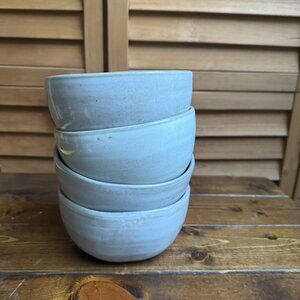 Hearth & Hand Magnolia Stoneware Bowls Set of 4 - Gray Speckled Finish